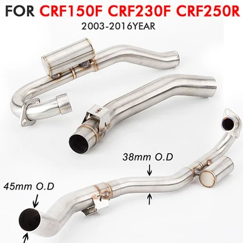 

CRF150F CRF230F CRF250R motorcycle exhaust pipe muffler moto with db killer cbr150f cbr230 250r 2003-2016year