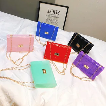 

2020 Girls Jelly Crossbody Bags Women Spring And Summer Fashion PVC Bag Shoulder Messenger Bags Purses And Handbags Party Clutch