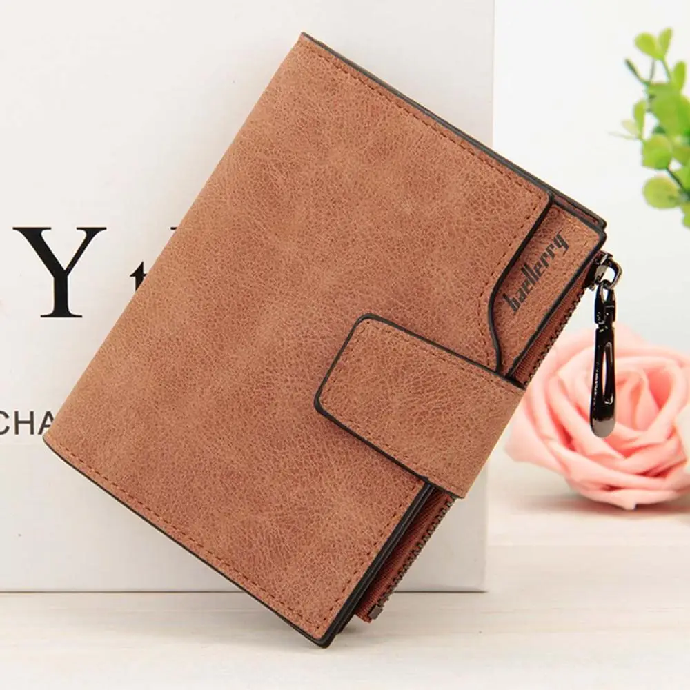 Модные кошельки для женщин baellerry из искусственной кожи, короткий дизайн, держатель для карт, высокое качество, Женский кошелек, винтажный держатель для монет, женские кошельки - Цвет: Коричневый