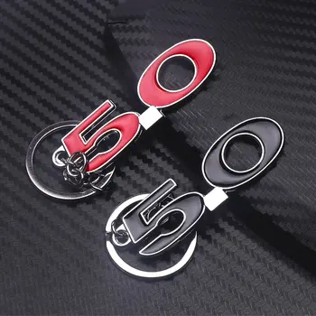 

Car Keyring 5.0 Badge Keychain Key Chain Key Ring Holder For Land Rover SUV Ford Mustang GT 500 Auto Styling Accessories