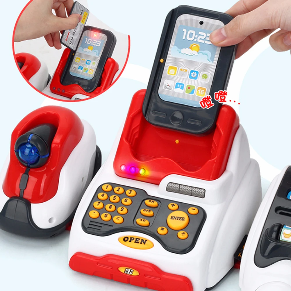 

Learning Educational Cashier Kids Pretend Play Gift Counter Cash Register Toy Miniature Simulated Model house