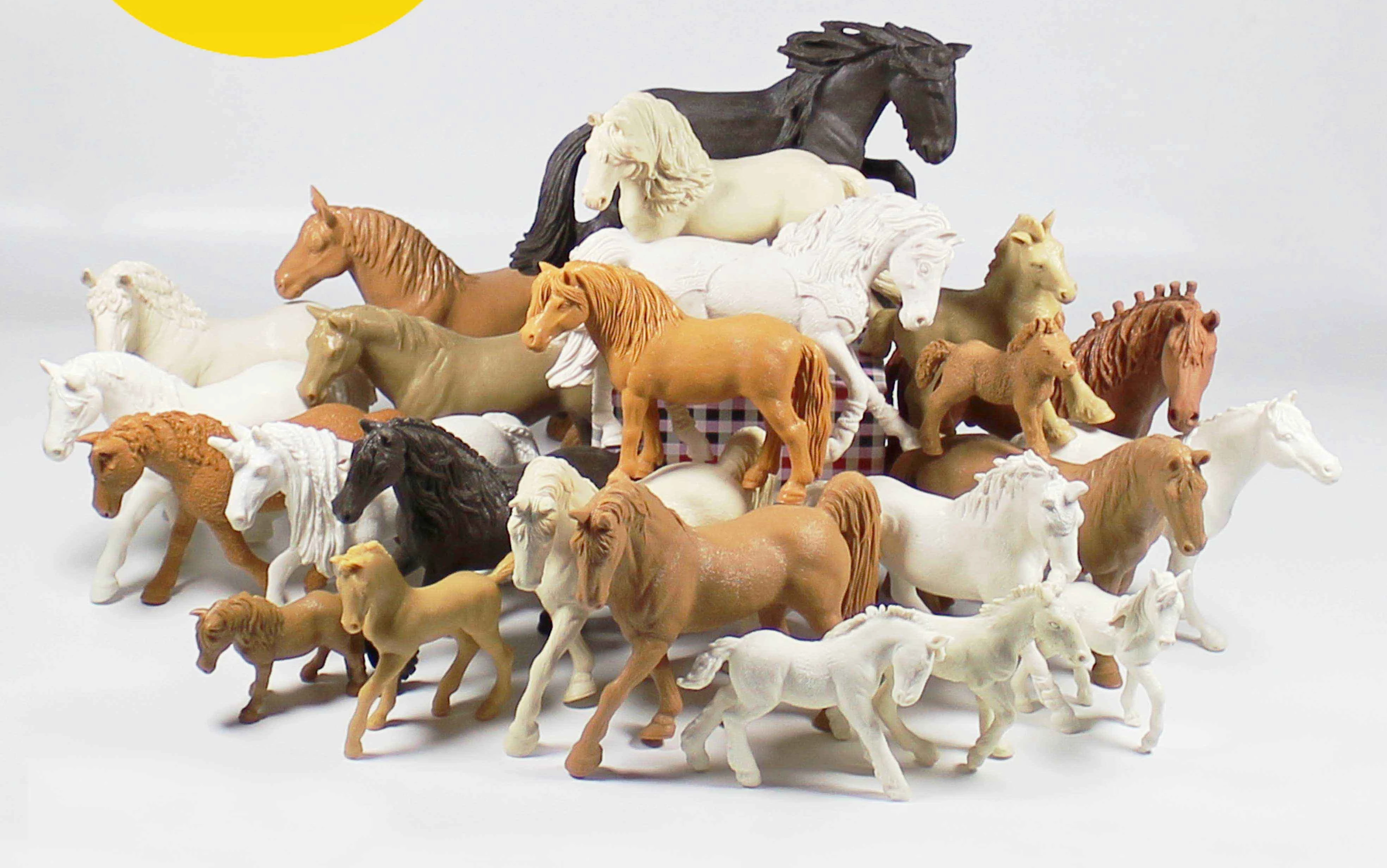 

pvc figure Genuine simulation model toy white horses for DIY 1000G