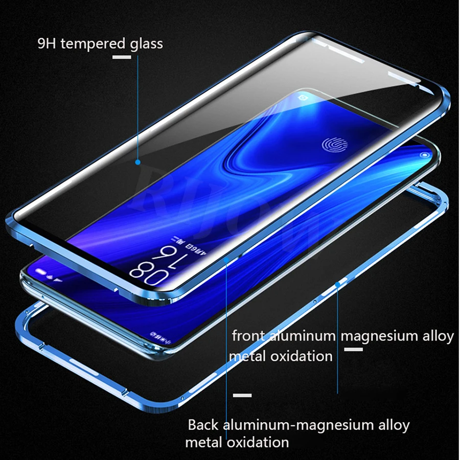 Магнитный адсорбционный чехол для Xiaomi Redmi Note 8 Pro 9s магнитные металлические чехлы