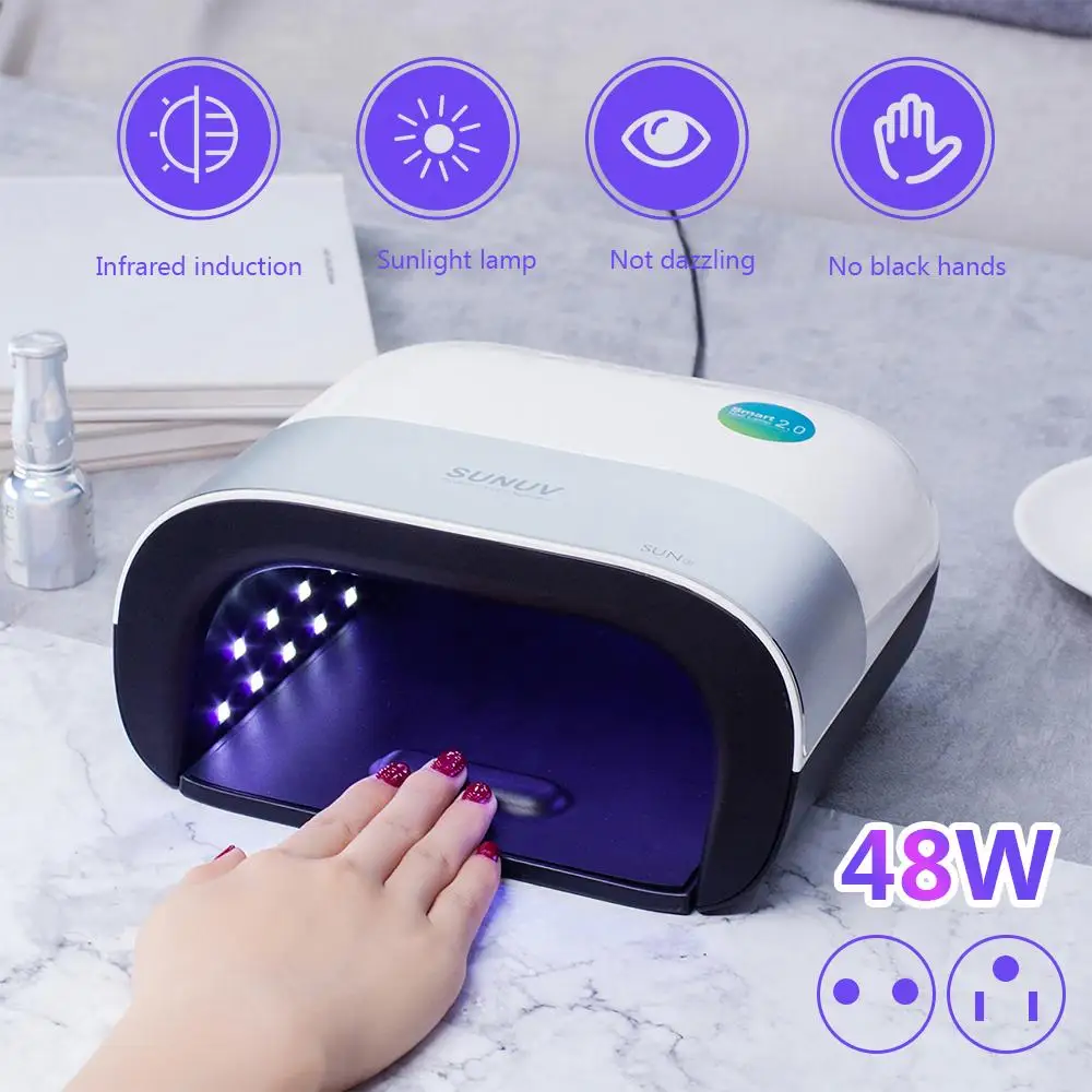 

SUNUV SUN3 Nail Dryer 48W 36 LEDs UV LED Lamp Nail with Smart Timer Memory Invisible Digital Timer Display Nail Drying Machine