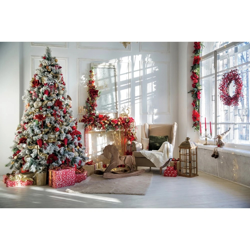 

Yeele Christmas Tree Flower Light Backdrops For Wall Decor Home Decor For photography For background Photographic backgrounds