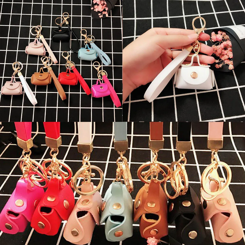 

1 PC Fashion Bag Shaped Mini Coin Purse Zipper Small Handbag Decoration Bag Accessory PU Leather Bag Pendant Bag Ornaments