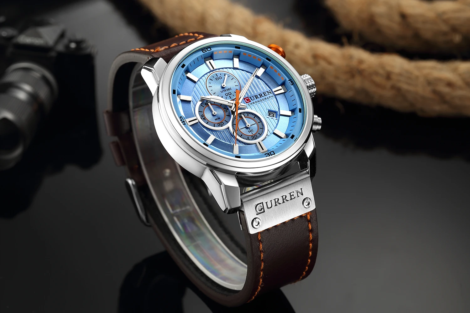 Часы мужские Топ бренд люкс CURREN Horloge человек Chronograaf Спорт милитари Mannelijke Klok Lederen человек Horloge Relogio Masculino