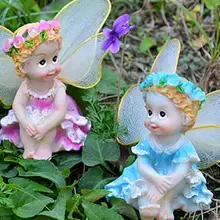 Набор из 4 миниатюрных садовых Феи для украшения сада 72XF