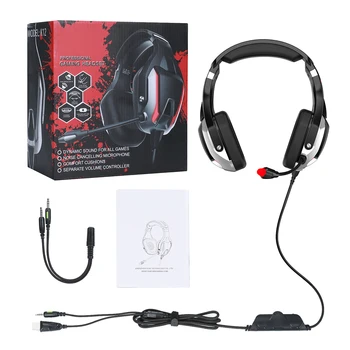 

Headset Cable Game Headset HD Volume Subwoofer Surround Sound Adjustable With Microphone Headset