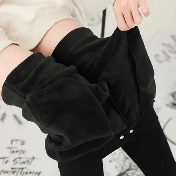 

High Waist Sexy Winter Leggins Plus Size 6XL Women Thicken Warm Black Fleece Leggings Ladies Causal Pencil Pants Spodnie Damskie