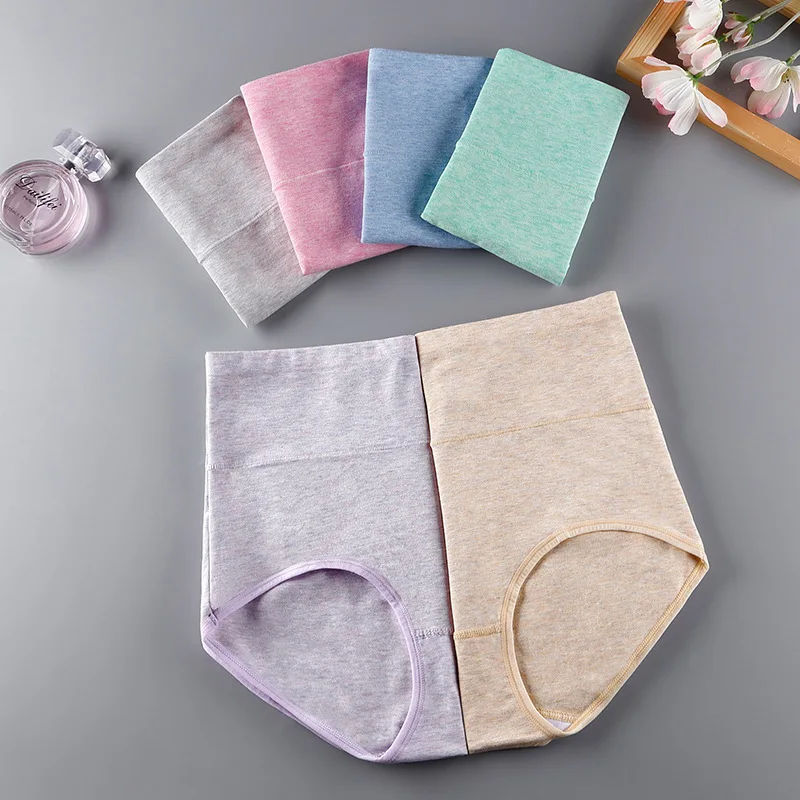 

Women Pure color briefs Comfortable Cotton High waist Panties underwear Women Sexy underpant Breathable lingerie