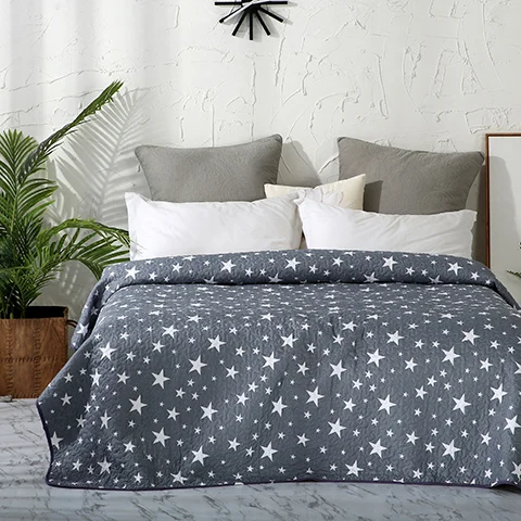 bedspread 8 Моющийся шлифовальный покрывало 1 шт. набор стеганый узор Улучшенная полиэфирная ткань Всесезонная Премиум кровать покрытие простой и стилис - Цвет: bedspread 8