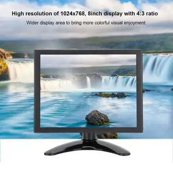 

Industrial Display 8in 4:3 Multi-touch Capacitive Screen HDMI/VGA/BNC/AV Metal Case Industrial Monitor (100-240V)