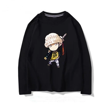 

Oversized One Piece Luffy Anime Basic Print T Shirt Long Sleeve 2020 Funny Fashion Korean Harajuku Student Plus Size Clothes