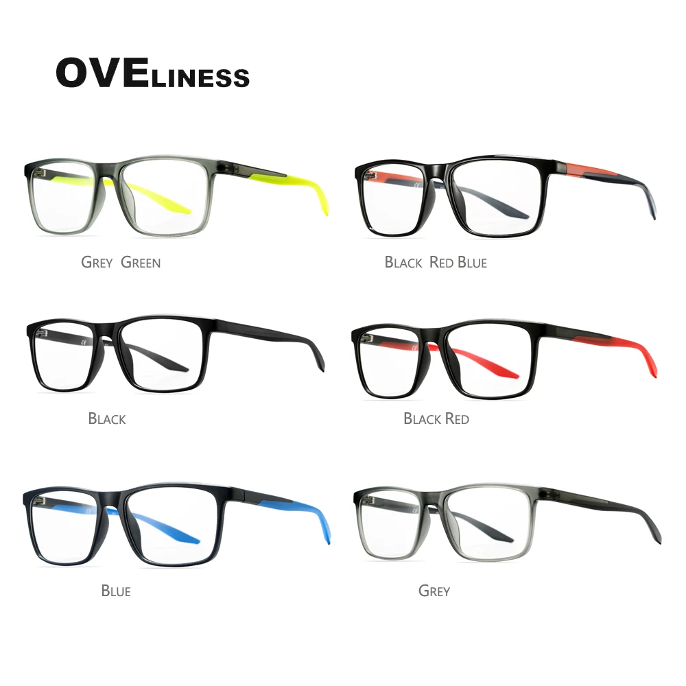 Fashion men's eyeglasses frames eye glasses frame for men Optical full  eyewear TR90 Myopia Prescription Clear glasses Spectacles