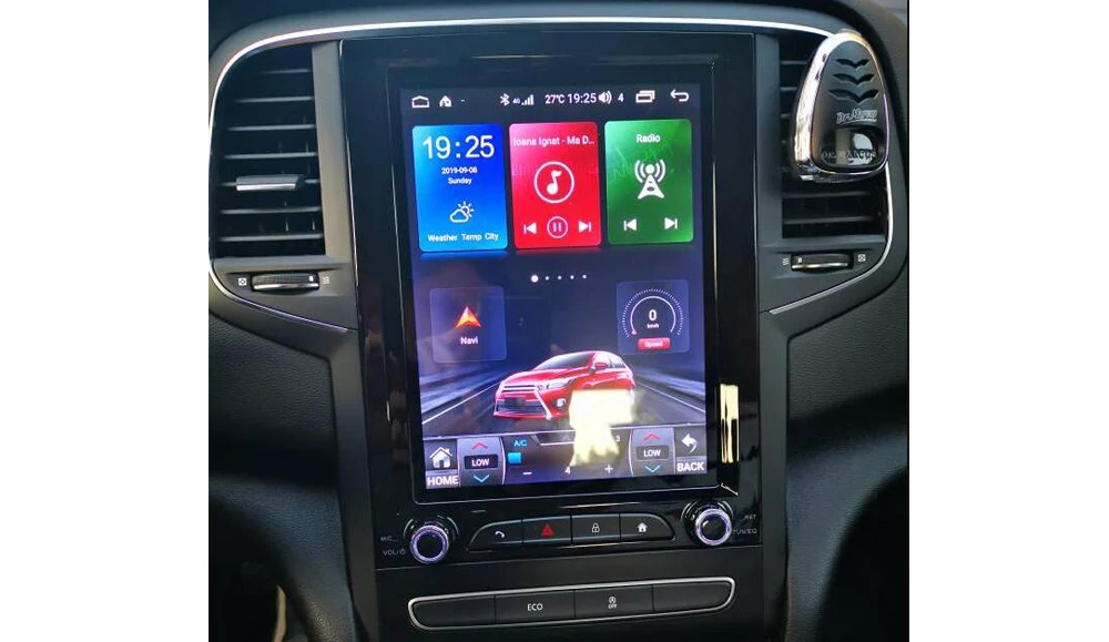 Sinosmart 9,7 дюймов 2 Din Tesla стиль вертикальный HD экран Android 8,1 Автомобильный навигатор gps радио для Renault Megane 4