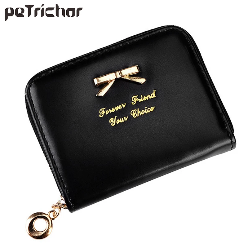 Women's Fashion Coin Card Holder Key Wallet Bowknot Pattern Clutch Purse Handbag 