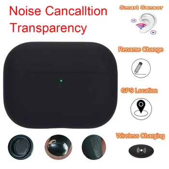 

i900000+ Pro 3 TWS ANC Noise Cancellation Transparency Bluetooth Earphone Light Sensor Wireless Headphones Matte Black Earbuds