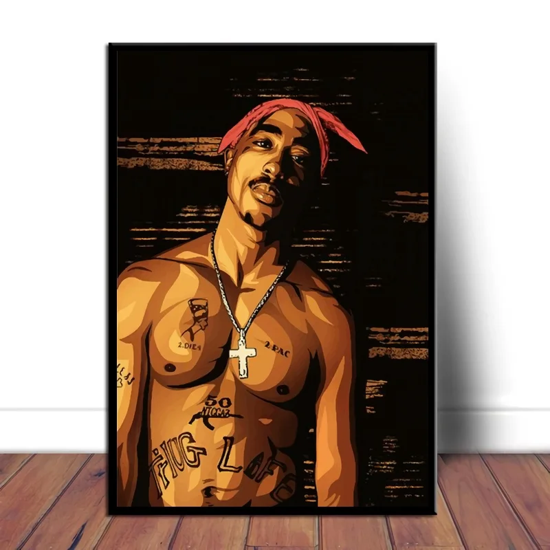 2pac Тупак, Кендрик Ламар, Боб Марли, плакат музыка холст стены Искусство картина для гостиной домашний декор - Цвет: 3