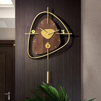 

Eruope Wood Wall Clock Modern Design Quartz Decoration Watch Home Decor for Living Room 3D Sticker Art Merchanism Silence
