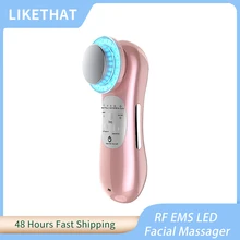 

LIKETHAT Face Massager Skin Rejuvenation Radio Mesotherapy LED Facial Lifting EMS Wrinkle Removal Skin Cream Booster Beauty Tool