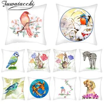 

Fuwatacchi Natural Scenery Cushion Cover The World of Animals Throw Pillowcase for Living Room Decorative Pillow Cover 45x45cm