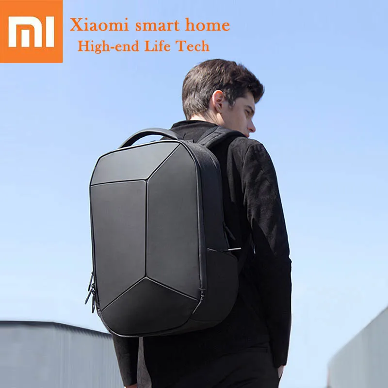 Аутентичный рюкзак Xiaomi Geek водонепроницаемый 15,6 дюймов ноутбук молния дизайн сумки Бизнес Путешествия Использование для подростков мужчин и женщин сумка