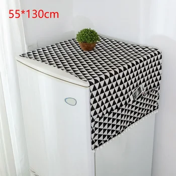 

Dustproof Refrigerator Protector Case Washing Machine Cover With Pockets Floral Accessories For Kitchen Washable Washer Lid