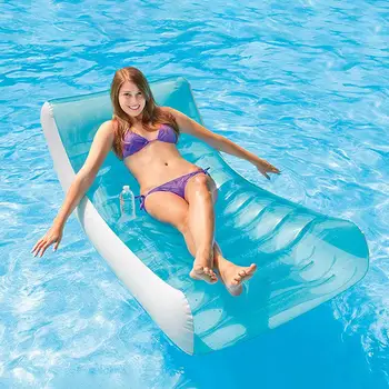 

Inflatable Recliner Water Hammock Swimming Pool Side Rocking Lounge Children Surfboard Toy Seat Ring For Adults Children