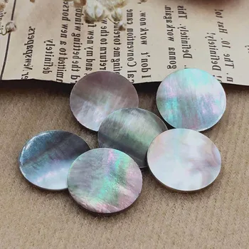 

100Pcs Natural Black Shell Double Side Flat Circle Coin Gem Stone Cabochons CABs Inlay 12mm for DIY Necklace Earring Handcrafts