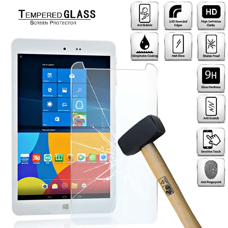 

Tablet Tempered Glass Screen Protector Cover for Chuwi HI8 Tablet PC Anti-Screen Breakage Anti-Fingerprint Tempered Film