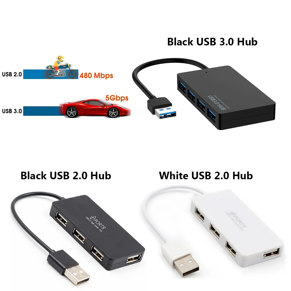 1 шт. 4 порта USB концентратор Высокоскоростной USB 2,0/3,0 концентратор мульти-Сплиттер расширительный мини-концентратор для Sup портов ПК ноутбука
