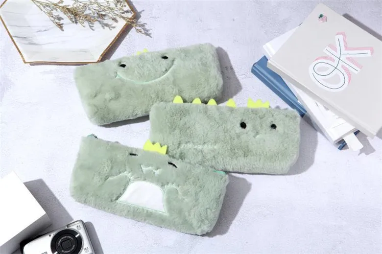 1 Pcs Kawaii Pencil Case Dinosaur Park Plush Gift School Pencil Box Pencilcase Pencil Bag School Supplies Stationery