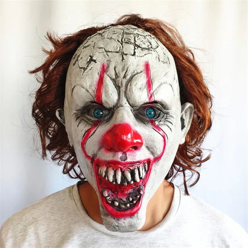 

Stephen King's It Mask Pennywise Horror Clown Joker Mask Clown Mask Halloween Cosplay Costume Props