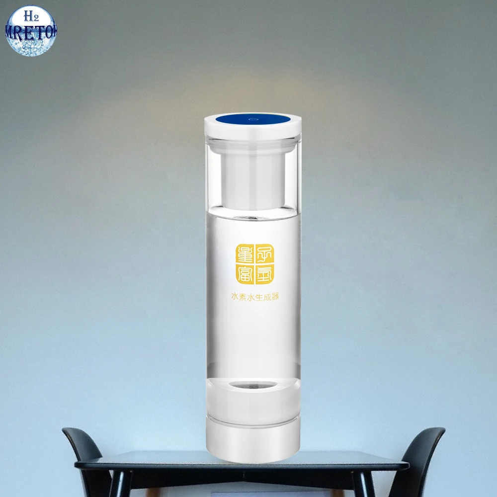 

Hydrogen Rich Water Generator Glass Bottle SPE/PEM Electrolysis Rechargeable MRETOH Molecular Resonance 7.8Hz Improve Sleep