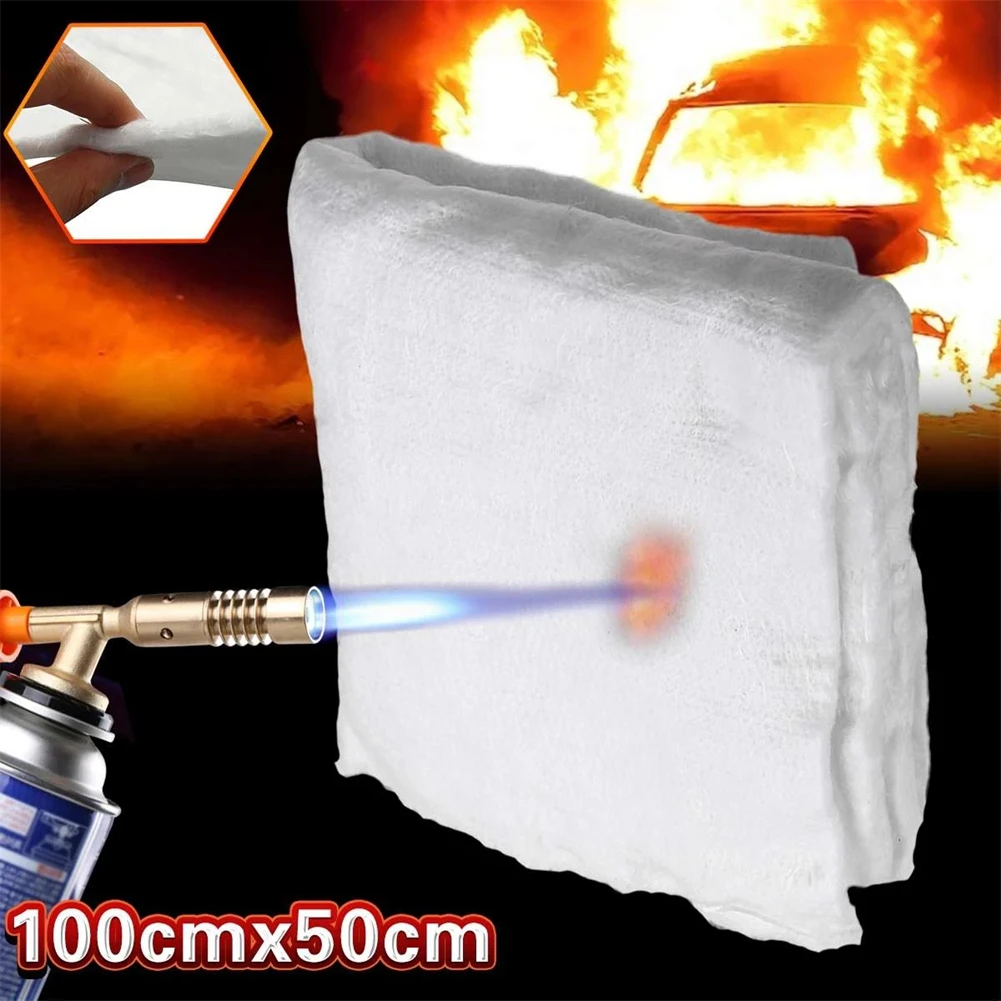 100x50cm 5mm Motorcycle Exhaust Silencerr Wadding Sheet Heat Insulation