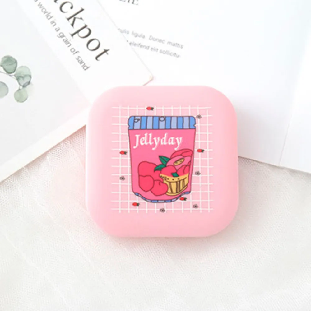 Cartoon CuteNew Portable Contact Lens Kit Case Box Lens Storage Holder Container Complete accessories - Цвет: 9