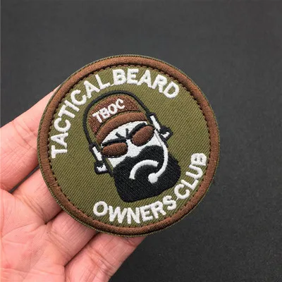 Шеврон Tactical BEARD клуб владельцев вышивка с военной тематикой нашивка на одежду с липучкой Morale повязки стикер аксессуар ткань для рюкзаков значок - Цвет: No 2