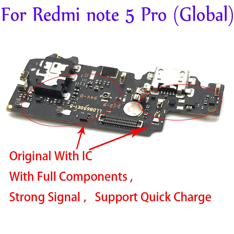 

New Dock Charger Connector USB Charging Port Flex Cable For Xiaomi Redmi Note 5 Note5 Pro USB Flex Cable Repair Parts