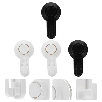 

4 Pcs Punch-free Shower Hooks Creative Vacuum Suction Hooks (Black White)