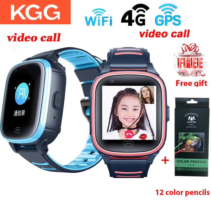 Детские Смарт часы KGG 4G с видеозвонком фитнес браслет Wi Fi и GPS подключением