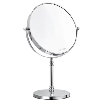 

8 Inch 10X Magnifying Double-sided Tabletop Round Makeup Cosmetic Mirror with 360 Degree Rotation with Cleaning Cloth