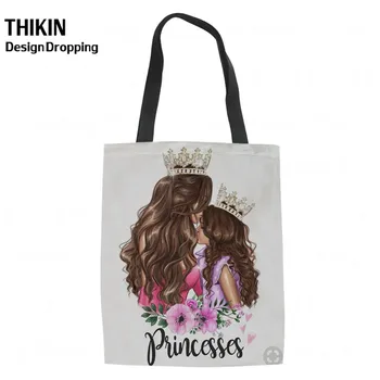 

THIKIN Women Canvas Tote Christian Jesus Pattern Print Shoulder Bags Causal Female Simple Ladies Shopping Bag Capacity Handbags