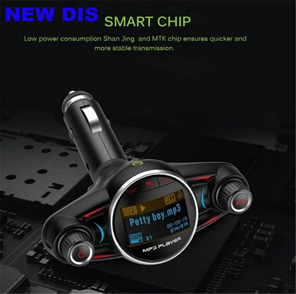 Wireless Bluetooth4.2 Car Stereo Radio Kit FM Transmitter MP3 Player USB Charger