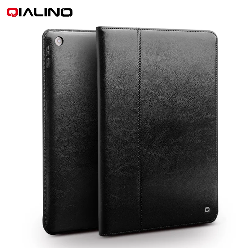 QIALINO Business Genuine Leather Tablet Case for iPad 10.2 2019 Ultra Thin Luxury Handmade Stand Flip Cover inch | Компьютеры и офис