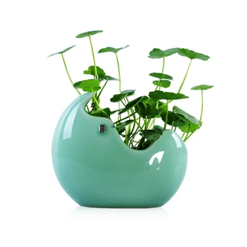 

2018 New Flower Pot Ceramic Ball Vase Terrarium Wall Fish Tank Aquarium Container Homw Decor J