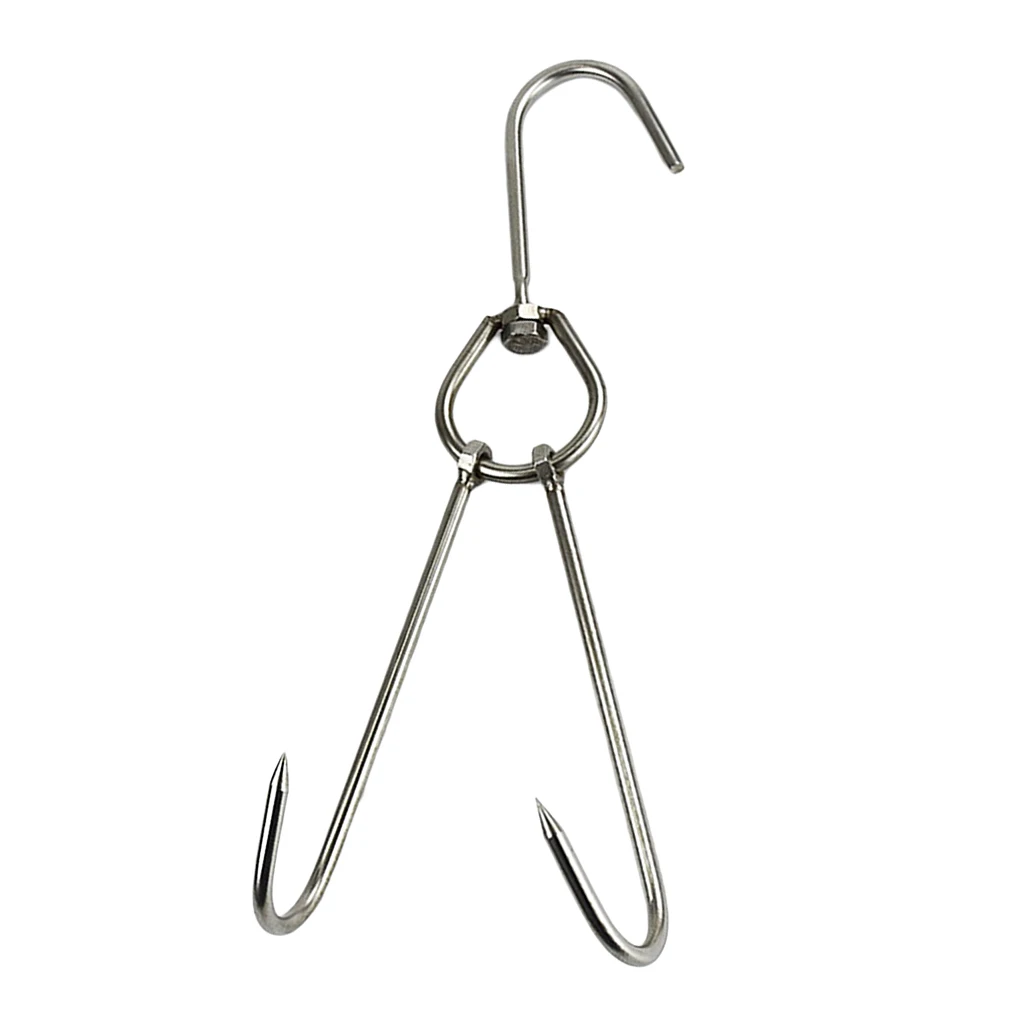 Stainless Steel Meat Hooks Hanging Ring - Butcher, Farmer, Chef Metal Meat Hook
