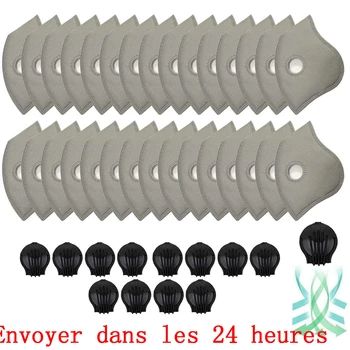 

IN STOCK 30PC filters,12PCs Exhaust Valves PM2.5 Dust Mask Activated Carbon Mask Reusable Dustproof Respirator Filters