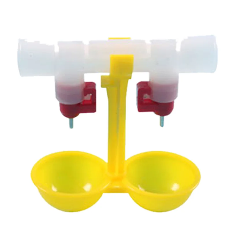

60 Chicken Drinking Cup Quail Water Bowls Double Hanging Cup Pheasant Drink Chicken Tools Chicken Glasses Cages