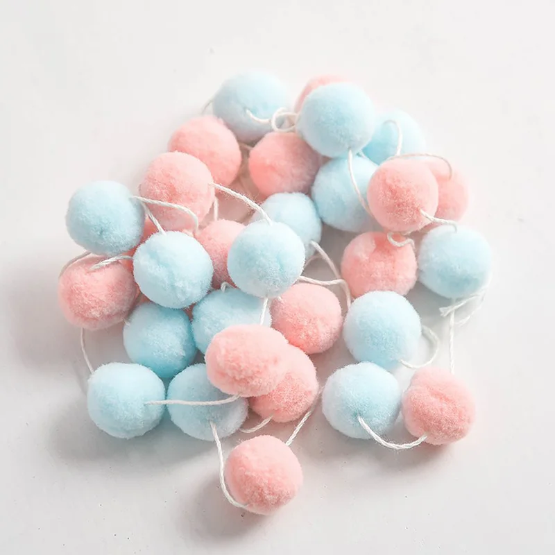 Hanging Ball Balls String Decoration Wool Felt Pompom Ball Kids Baby Girl Room Wall Decor Ornament Fur Garland Party 2.3m